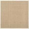 thumbnail image 1 of Safavieh Natural Fiber Collection NF114A Basketweave Natural and Beige Seagrass Square Area Rug (4' Square), 1 of 6