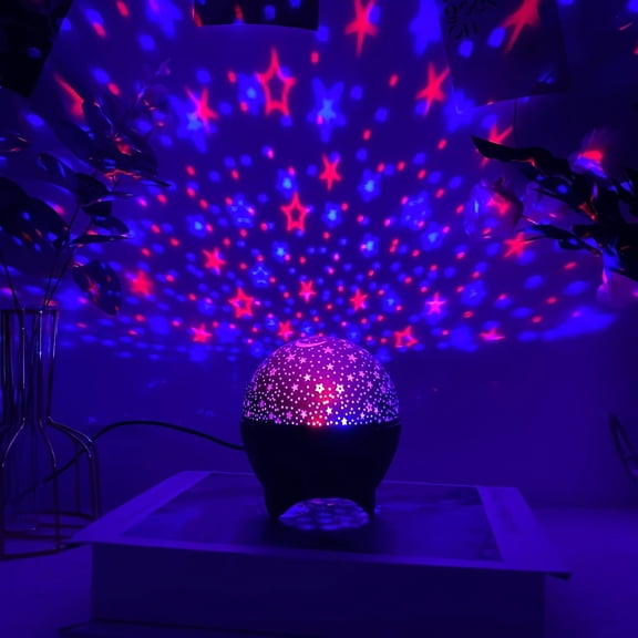 LED Starry Sky Projector Night Light with Stars Moon Projection, 7 Modes USB Powered Galaxy Lamp for Kids Room Party Decor