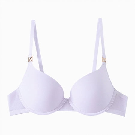 COMVALUE Women's Blissful Benefits Side Smoothing Underwire Bra (White, 80B)