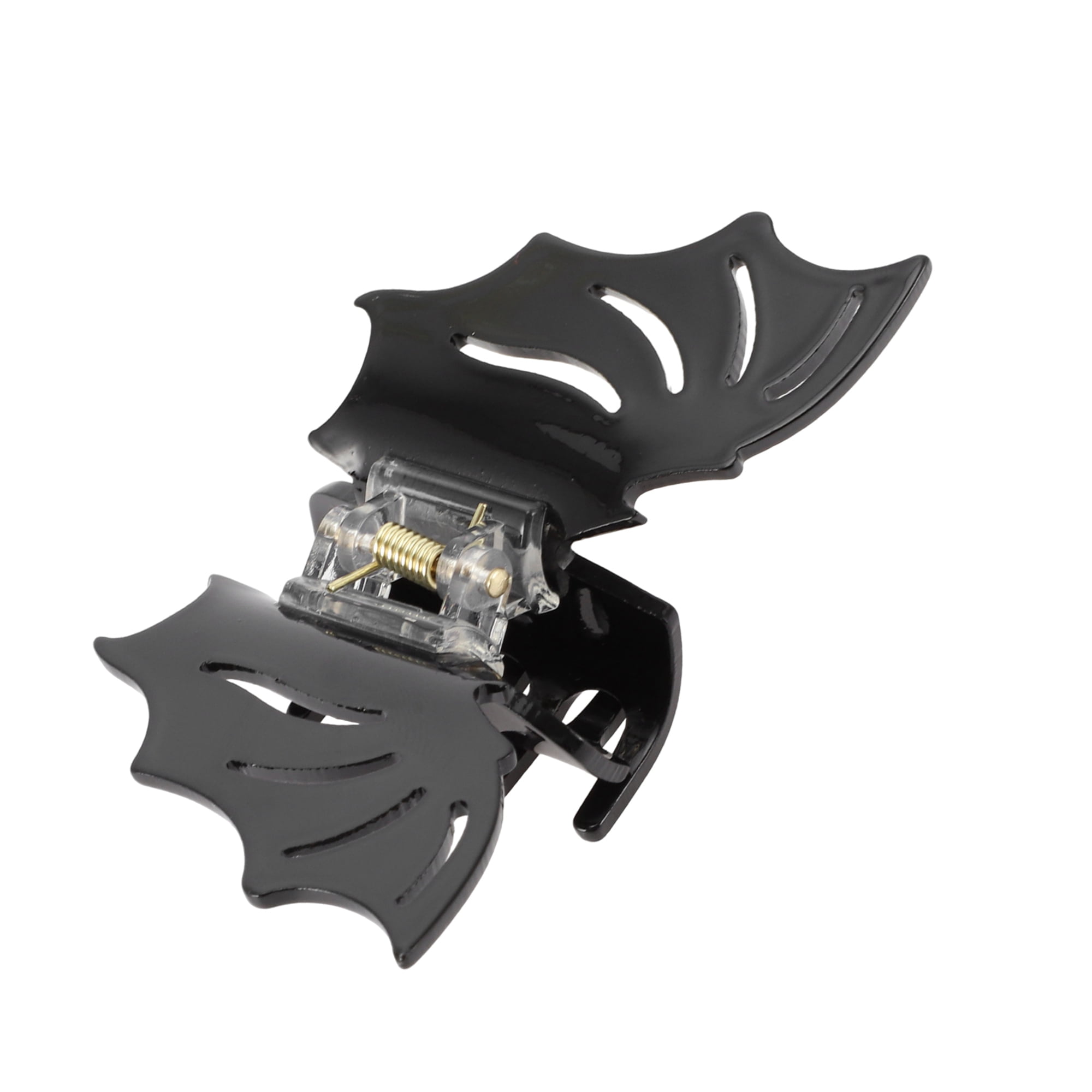 Unique Bargains 1pc Bat Style Hair Clips Hairdo Clip for Women Black