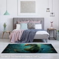 thumbnail image 5 of Hippocampus Soft Polyester Area Rug - Modern Floor Mat for Living Room, Bedroom, and Office Decor - Indoor Carpet for Home - 5x8 feet Grey Rug, 5 of 6
