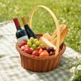 thumbnail image 6 of Japceit Handwoven Rattan Storage Basket With Handles,Wicker Rattan Flower Basket,Wedding Flower Girl Baskets,For Home Garden Decor, 6 of 7