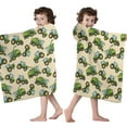 thumbnail image 4 of Cartoon Tractors Harvesters Beige Pattern Hooded Bath Towel，50"x30" for Ages 3 To 12 Kids, Quick Dry Lightweight Soft Microfiber Hood Beach Towel Cover Up for Kids, 4 of 7