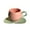 C, variant on HongHeng Ceramic Tea Cup and Saucer Set, 3D Hand-Painted Flower Coffee Mug, Gift for Women - Tulip