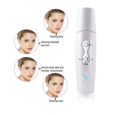 ISO Beauty Youth Collection EMS Pro Ultrasonic and Ion Technology Device For Deep Facial Skin Cleansing and Exfoliating