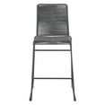 thumbnail image 2 of Nee 30 Inch Set of 2 Barstool Chairs with Footrests Charcoal Gray Rope - Saltoro Sherpi, 2 of 6