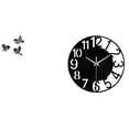 thumbnail image 1 of Juego de reloj decorativo de acrílico de pared de pájaro de madera para jardín, sala de estudio, , hotel, oficina, hogar, baño, si, 1 of 8
