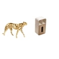 thumbnail image 1 of Figura de guepardo,Figura de guepardo dorado,adorno de escritorio moderno,caja de pañuelos,Funda para caja de pañuelos de cuero sintético para dormitorio,Caja de almacenamiento de toallas de, 1 of 8