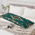 thumbnail image 4 of Green Southwestern Body Pillow Cover, Pillowcase Protectors with Zipper, Breathable Decorative Throw Pillow Case Cover, Boho Ethnic Geometric Retro Pillow Shams for Couch Sofa 20x54Inch, 4 of 8