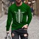 thumbnail image 1 of Blusas y camisas de manga larga con cuello redondo para hombre, moda informal, estampado, deportivas, de manga larga, cuello redondo, blusas, camisas para hombre, blusa de poliéster, 1 of 5