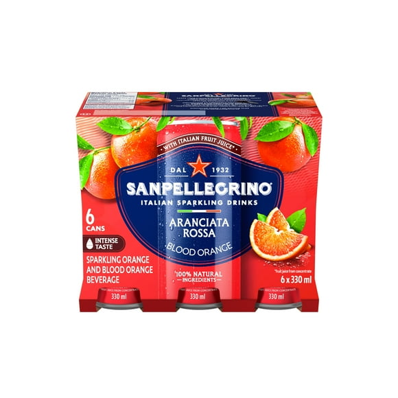 SANPELLEGRINO Naturali Arancia Rossa Sparkling Blood Orange 6 x 330mL