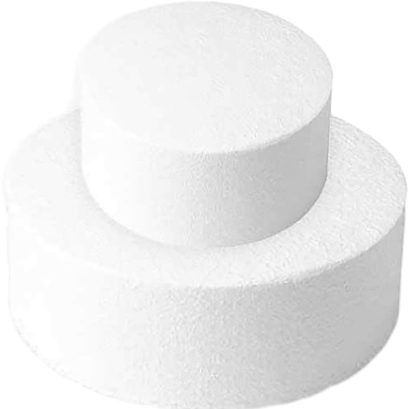 Miangastore 2Pcs Round Foam Cake Bakery Cake Model Fake Cake Cake Practice Model