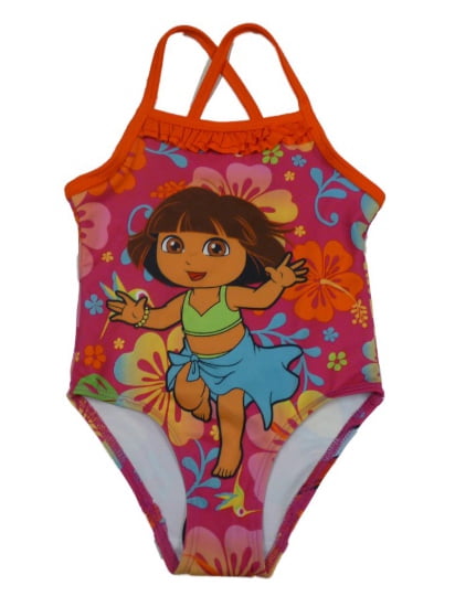 Nickelodeon Dora the Explorer Orange UPF 50 Swimwear for Infant Girls One Piece Swimming Suit