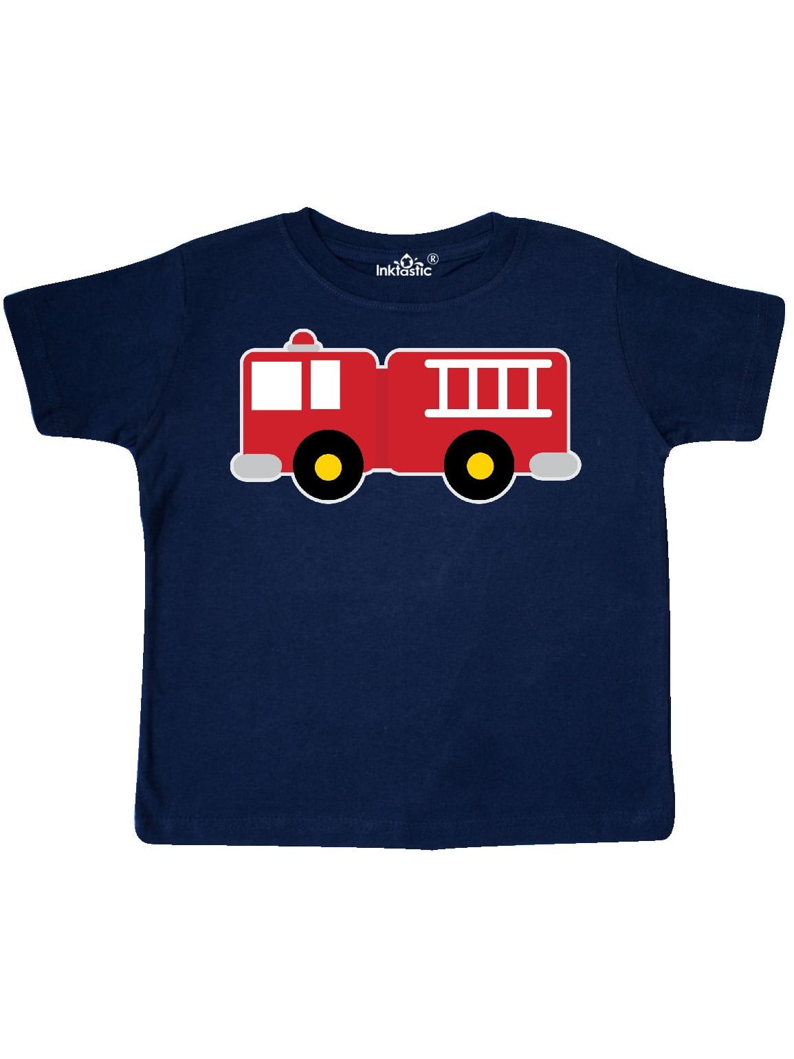 INKtastic Fire Truck Childs Fireman Toddler TShirt