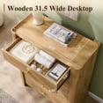 thumbnail image 3 of SinCiDo Modern 5 Drawer Dresser for Bedroom, 39.6" Tall Wooden Chest of Drawers with Curved Profile Design for Bedroom, Living Room, Natural, 3 of 7