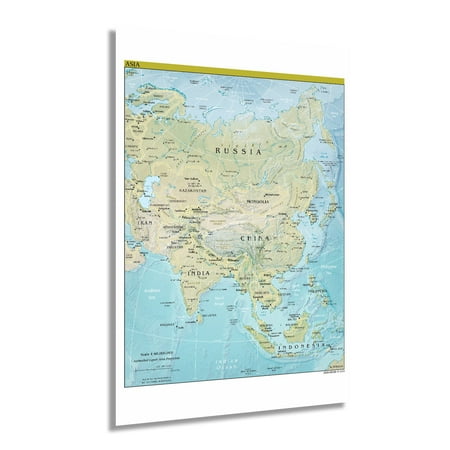 2021 Asia Map - Countries of Asia Wall Map - Map of Asia Poster - Large Asia Map Print - Asia Map Wall Art Poster