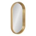thumbnail image 4 of Kate and Laurel Travis Modern Capsule Wood Framed Wall Mirror, 12 x 24, Gold, Chic Geometric Wall Hanging Mirror For Display, 4 of 9