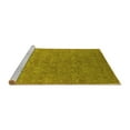 thumbnail image 2 of Ahgly Company Machine Washable Indoor Square Oriental Yellow Industrial Area Rugs, 6' Square, 2 of 4