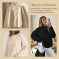 thumbnail image 4 of Olaglory Oversized Sweaters for Women Trendy Cable Knit Crewneck Pullover Chunky Breathable Fall Winter Sweaters for Women 2026, 4 of 9