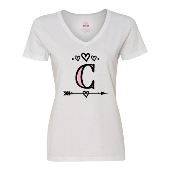 Inktastic Letter C Monogram Tribal Arrow Women's V-Neck T-Shirt