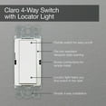 thumbnail image 6 of Lutron 29228 - CA-4PSNL-IV CLARO 120VAC/600W 4W SWITCH IV Push Button Light Switch, 6 of 7