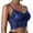Blue, variant on KIHOUT Discount Woman's Lace Beauty Back Solid Strap Wrap Hollow Out Bra Underwear