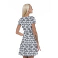 thumbnail image 2 of Women’s A Line Fish Summer Dress, Retro Triangle Arrangement, Cross Wrap V Neck, 6 Sizes, by Ambesonne, 2 of 2