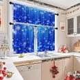 thumbnail image 7 of Kitchen Curtains Blue Snowflakes Ball Christmas Glitter Valances and Window Curtains 3 Pcs Set Snow Xmas Diamond Star Winter Short Tier Curtain for Room Treatment Small Kitchen Window Decor, 7 of 7