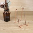 thumbnail image 2 of 6 Inch Rose Gold Metal Display Stands for Plate Holder Display Stands for Picture, Decorative Plate, Book, Photo Easel, Artistic Work, 2 of 7