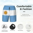 thumbnail image 3 of Men's 2 in 1 Swim Trunks with Compression Liner Flag Of Argentina Quick Dry Beach Shorts, 3 of 6