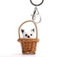 thumbnail image 2 of Precioso llavero con colgante de gato de peluche, bonito anillo de metal, bolsa, adorno para coche (caqui), 2 of 6