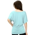 thumbnail image 5 of Made by Johnny Women's Boat Neck Short Sleeve Dolman Drape Top XXXXXL LIGHT_BLUE, 5 of 6