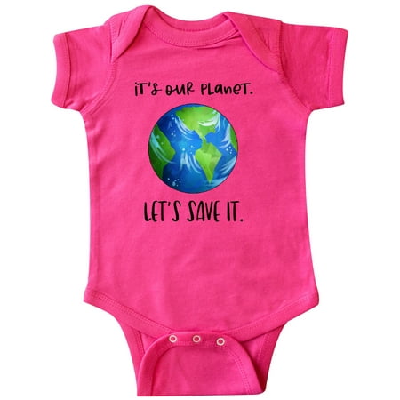 

Inktastic It s Our Planet Let s Save It Earth Day Gift Baby Boy or Baby Girl Bodysuit