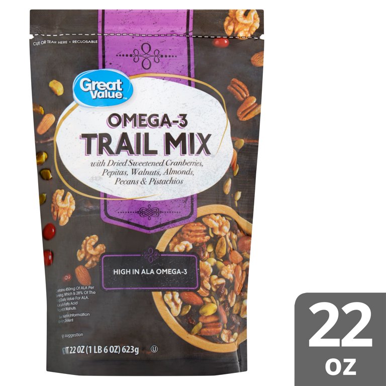 Great Value Omega 3 Trail Mix 22 oz