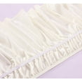 thumbnail image 6 of UniVerse Wrap Around Bed Skirt Three Fabric Sides Elastic Dust Ruffled 16 Inch Tailored Drop,Easy to Install Fade Resistant-Ivory, Queen/King, 6 of 12