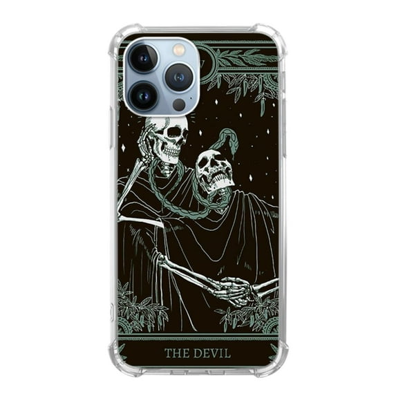 Devil Tarot Case for iPhone 13 Pro Max,Aesthetic Art Design TPU Bumper Cover Case