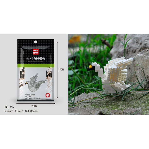 Mini bloques de construcción 3D, modelo de diamante con forma de animal, microladrillos, perro, gato, pájaro, alce, lobo, panda, guacamayo, juguetes para niños, regalos de cumpleaños