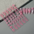 thumbnail image 3 of 6 Sheets Halloween Nail Art Stickers Cute Designs Self-Adhesive Pink Nail Stickers Halloween Pumpkin Acrylic Nails Art Decoration for Women Nails Art Supplies, 3 of 7