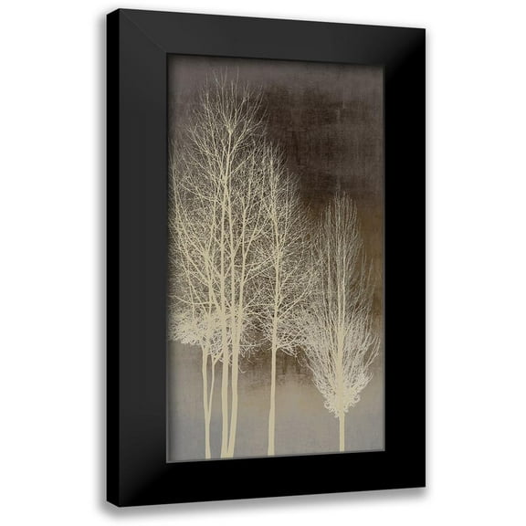 Bennett, Kate 9x14 Black Modern Framed Museum Art Print Titled - Trees on Brown Panel I
