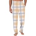 thumbnail image 2 of Wyobmus Men's Regular Fit Pajama Pants Lightweight Flannel Plaid Pajama Pants Loungewear Sleepwear Bottom Pants With Pocket Drawstring V-Multicolor, 2 of 3