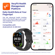 Smart Watch for Women and Men Compatible with Android and iOS, 1.83 HD Touchscreen Smartwatch with Alexa Built-in, Bluetooth Calling, IP68 Waterproof, 120+ Sports, Black