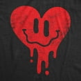 thumbnail image 2 of Mens Dripping Heart Face T Shirt Funny Valentines Day Melting Hearts Joke Tee for Guys Graphic Tees, 2 of 9