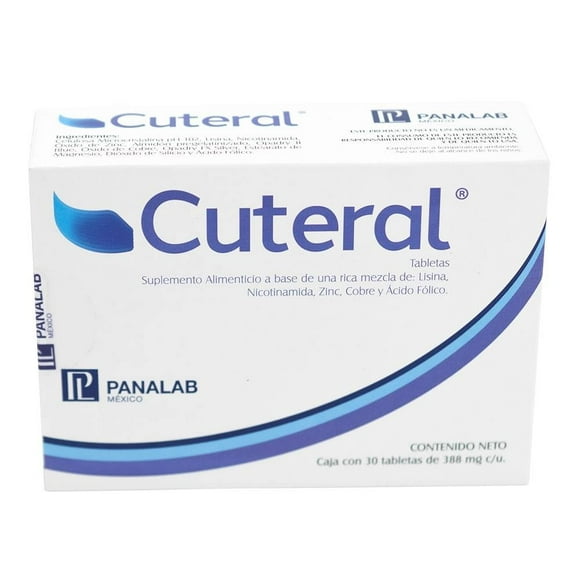 Suplemento alimenticio Cuteral 30 tabletas 388 mg