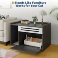 thumbnail image 3 of Studyset Cat Litter Box Enclosure Furniture Hidden Litter Box Cabinet Indoor Cat Washroom Pet House Dog Proof Hideaway Kitty Flip-down Opening Litter Box Enclosure Large Indoor Cat House, 3 of 8