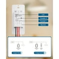 thumbnail image 3 of DEWENWILS 3 Way Wireless Light Switch, 125V Wireless Light Switch and Receiver Kit with Magnetic Panel, Ideal for Ceiling Light, Fan, Lamp, 100FT Range, Neutral Wire Needed, 3 of 5