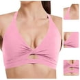 thumbnail image 7 of Wdgfv Sports Bras for Women Open Back Workout Gym Bra Padded Medium Impact Yoga Tops with Ajustable Back Straps Light Pink S, 7 of 7