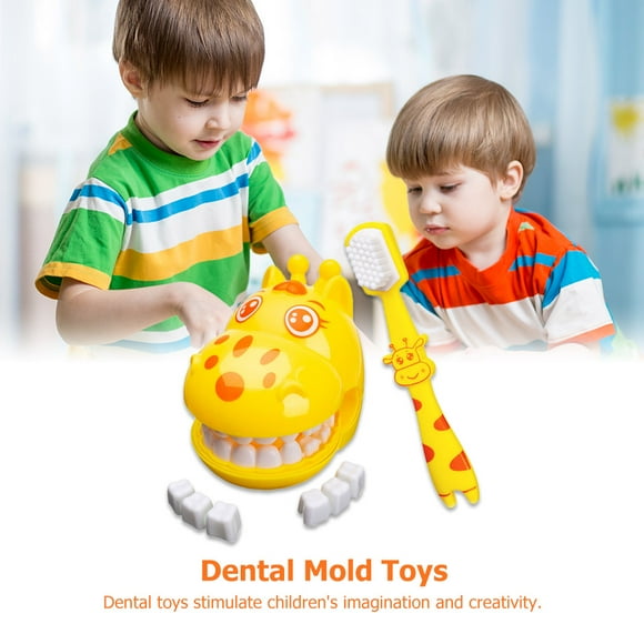 Peggybuy 2pcs Children Dentist Teeth Model Toothbrush Set Pretend Play Kit Kids Toys Gift