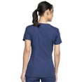 thumbnail image 5 of Top médico para mujer con cuello en V, ropa de trabajo original con paneles traseros de punto acanalado, talla grande WW645 3XL Azul marino, 5 of 5