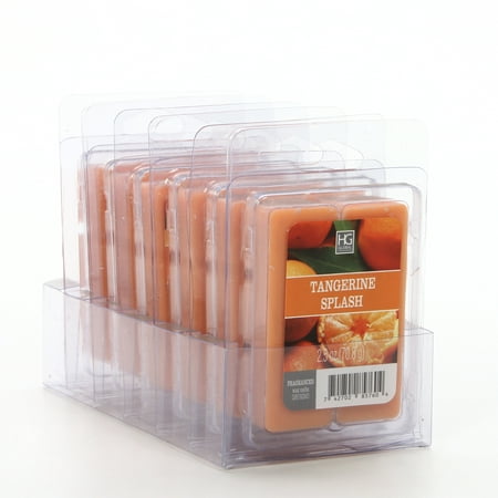 Hosley 6 Pack of 2.5oz Wax Cubes / Melts - TANGERINE SPLASH