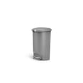 thumbnail image 4 of Simplehuman 50 Liter / 13 Gallon Semi-Round Plastic Step Garbage Bin with Secure Slide Lock Lid, Gray, 4 of 5
